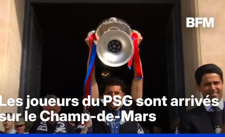 Le PSG célèbre son titre européen au Champ-de-Mars