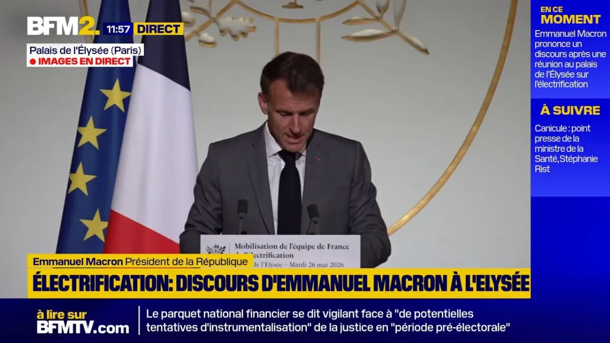 Macron s&rsquo;exprimera sur l&rsquo;électrification après une réunion à l&rsquo;Élysée