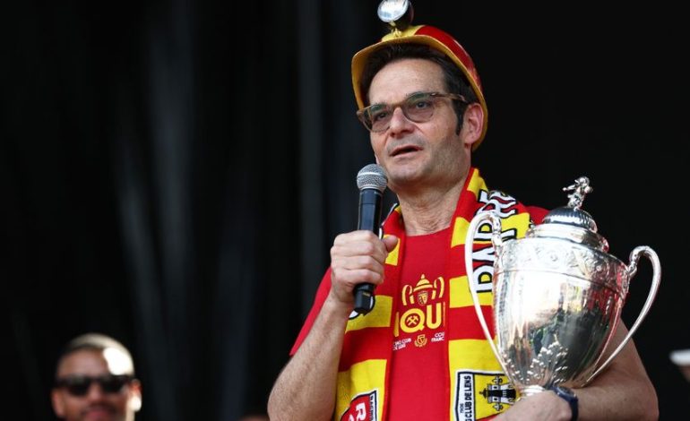 Le RC Lens célèbre sa victoire en Coupe de France