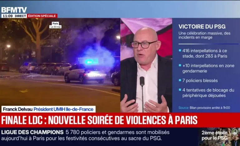 Des célébrations et des débordements à Paris après la victoire en Ligue des Champions