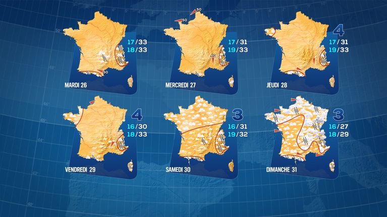Un dôme de chaleur d&rsquo;exception persiste en France