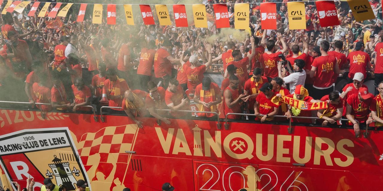 La célébration du triomphe du Racing Club de Lens en Coupe de France