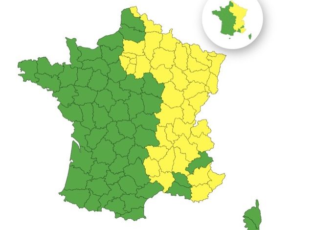 Avertissement d&rsquo;orages pour 41 départements