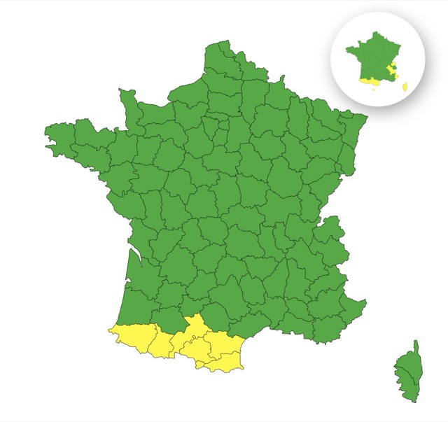 Alerte aux orages : 6 départements sous vigilance jaune