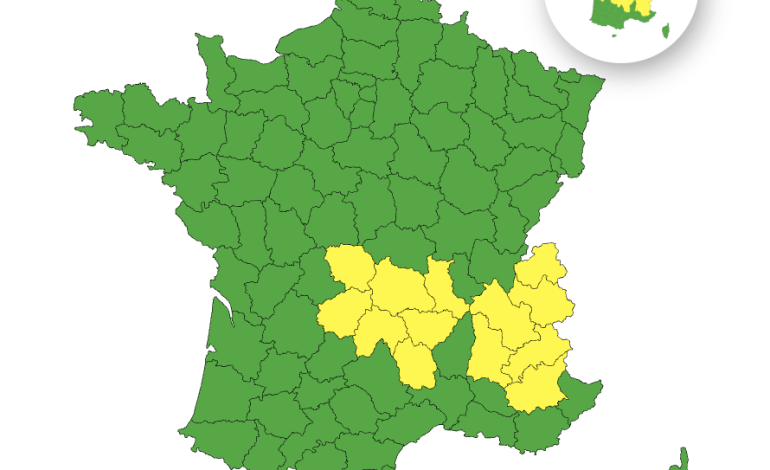 Treize départements en vigilance jaune pour orages