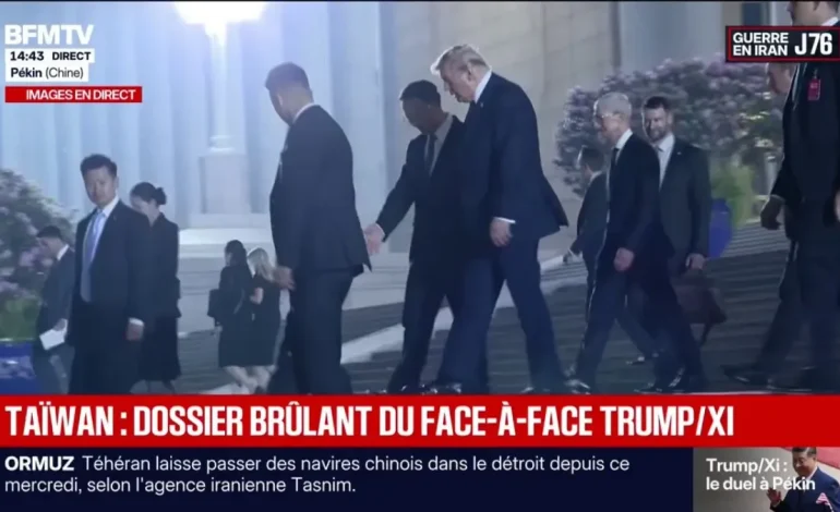 Donald Trump en visite à Pékin souhaite le soutien de la Chine pour l&rsquo;Iran