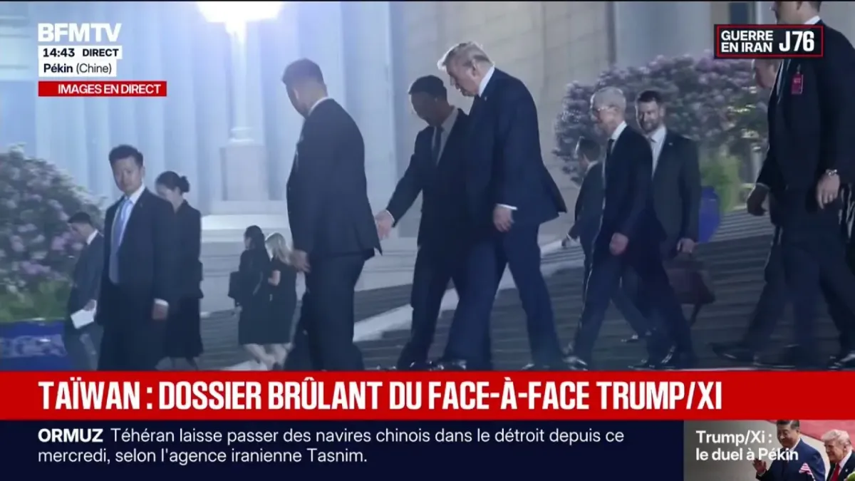 Donald Trump en visite à Pékin souhaite le soutien de la Chine pour l&rsquo;Iran