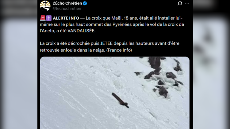 Vandalisme de la nouvelle croix de l’Aneto