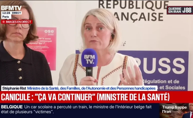 Situation de la canicule en France : les propos de la ministre Stéphanie Rist