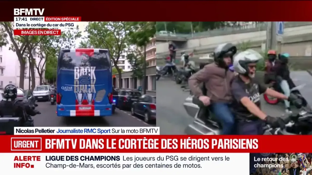 Les joueurs du PSG acclamés à Paris
