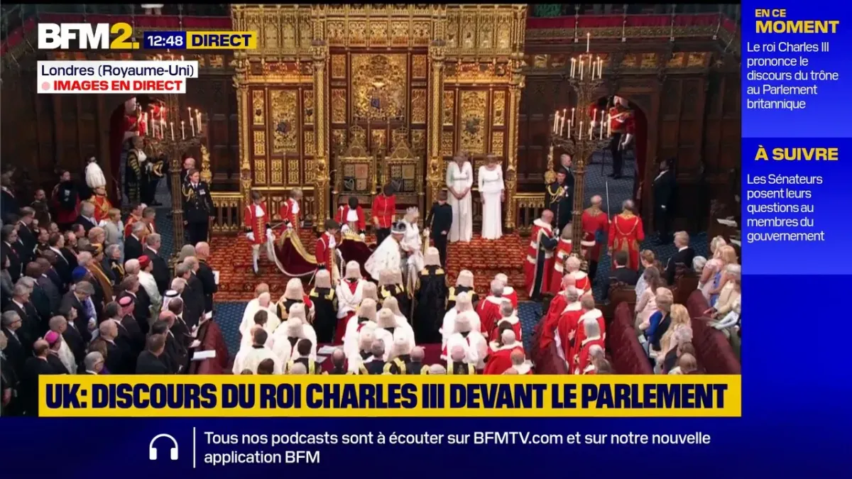 Le Discours du Trône par le Roi Charles III au Parlement Britannique
