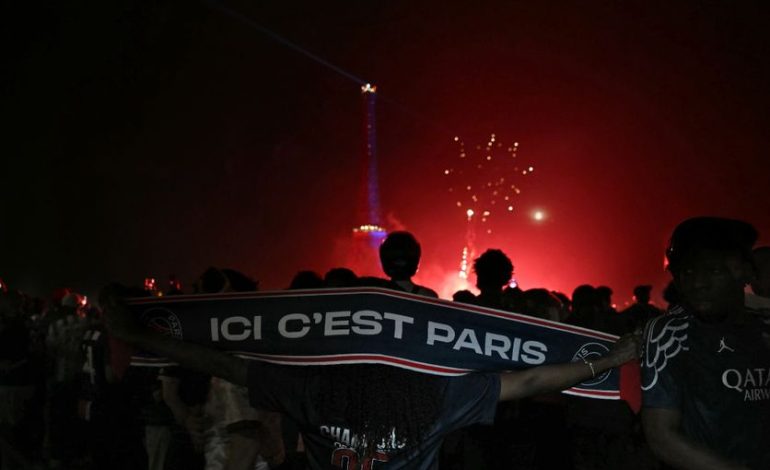 Fête et tensions à Paris après le triomphe du PSG en Ligue des champions