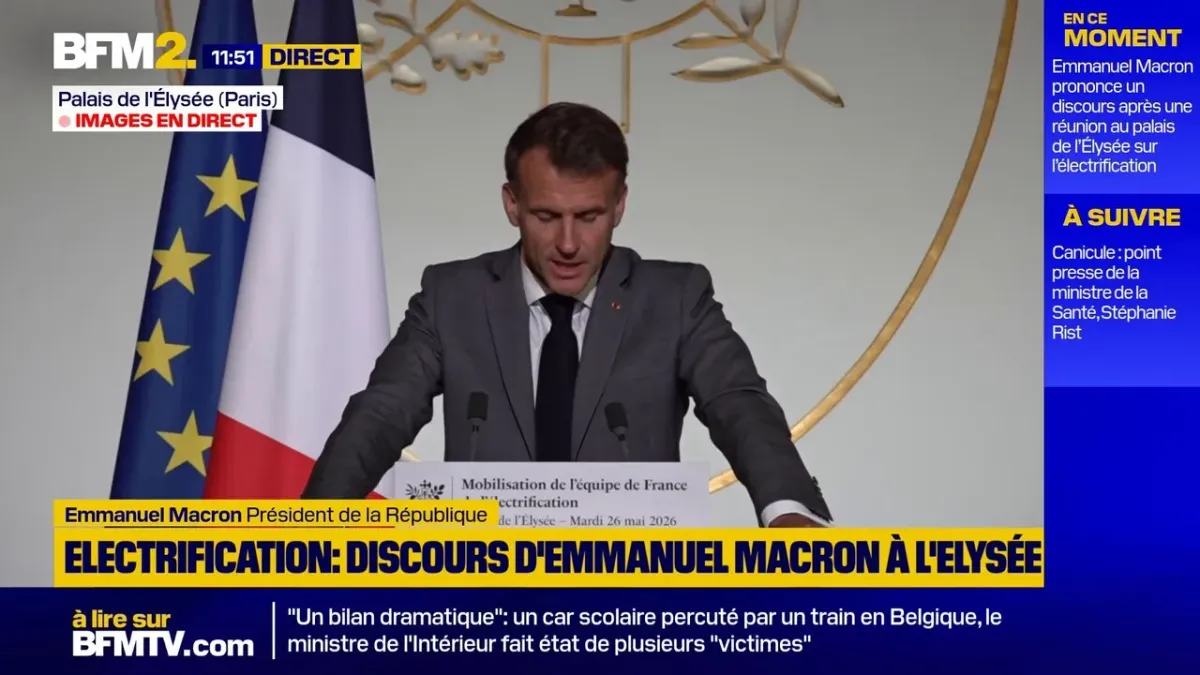 Discours d&rsquo;Emmanuel Macron sur l&rsquo;électrification