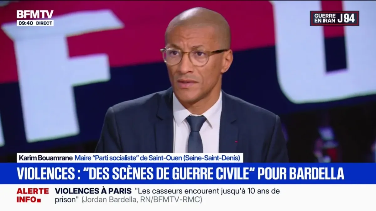 Karim Bouamrane discute des débordements après le sacre du PSG