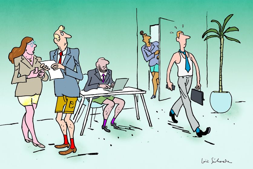 La canicule et le port du bermuda au travail : un changement en vue