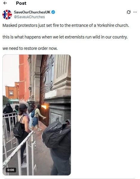 Manipulation autour de l&rsquo;incendie d&rsquo;une église