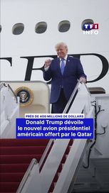Donald Trump présente le nouvel avion présidentiel offert par le Qatar