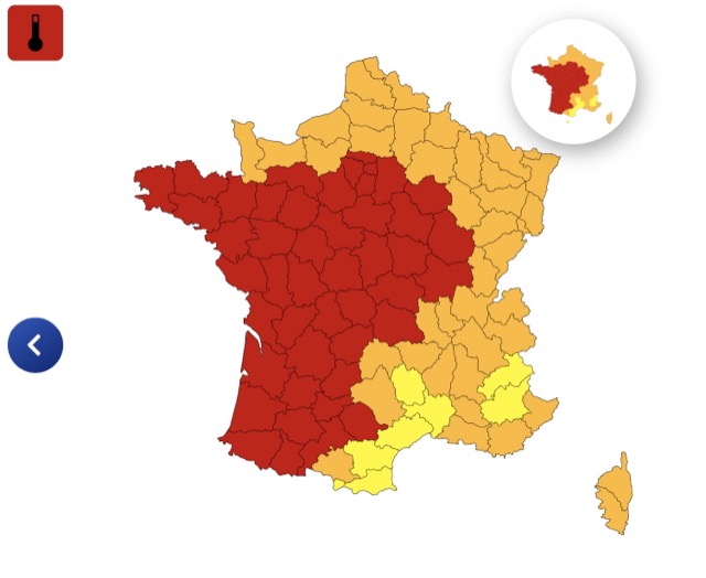 La France fait face à une canicule intense