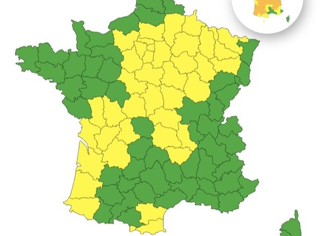 43 départements en vigilance jaune pour orages en France