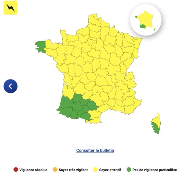 Météo : Alerte aux Orages pour 85 Départements