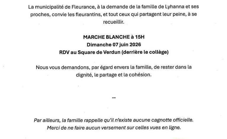 Hommage émouvant à Lyhanna avec une marche blanche à Fleurance