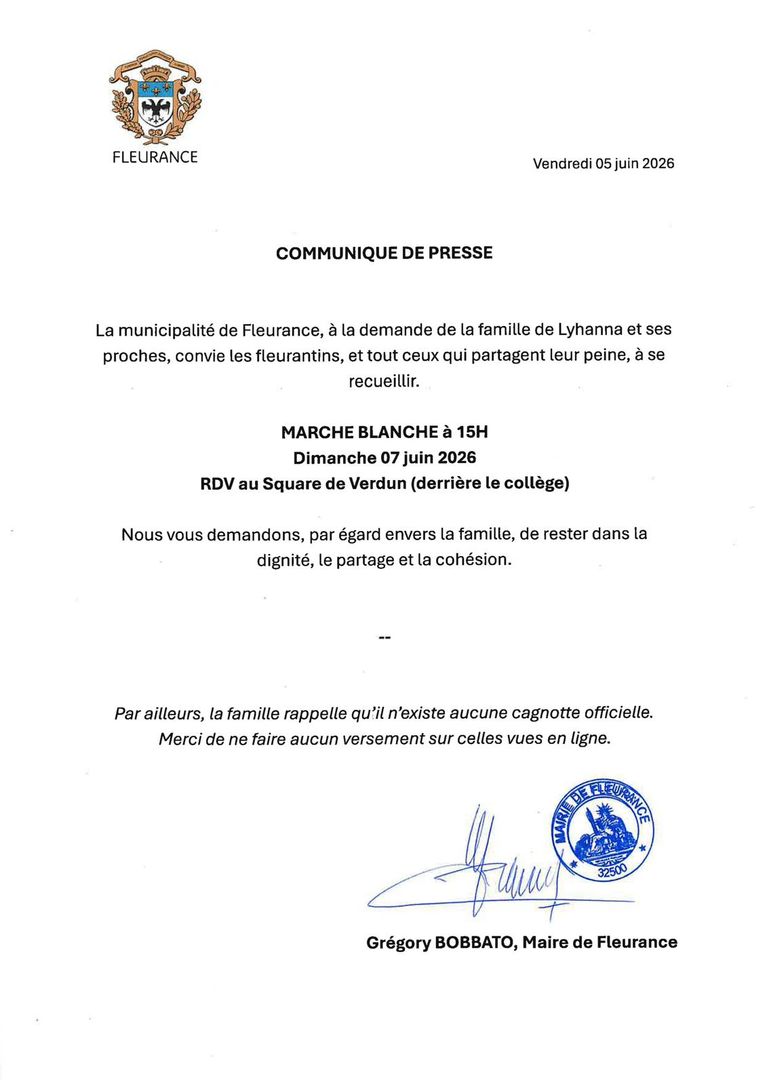 Hommage émouvant à Lyhanna avec une marche blanche à Fleurance
