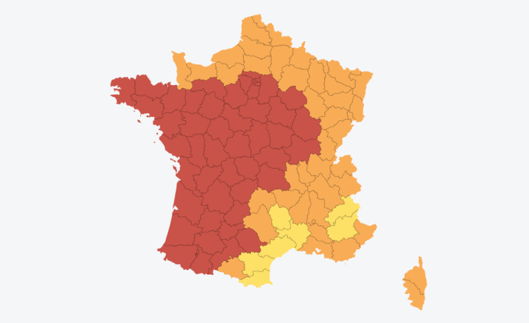 La France sous l&rsquo;effet d&rsquo;une canicule exceptionnelle: vigilance rouge dans 49 départements