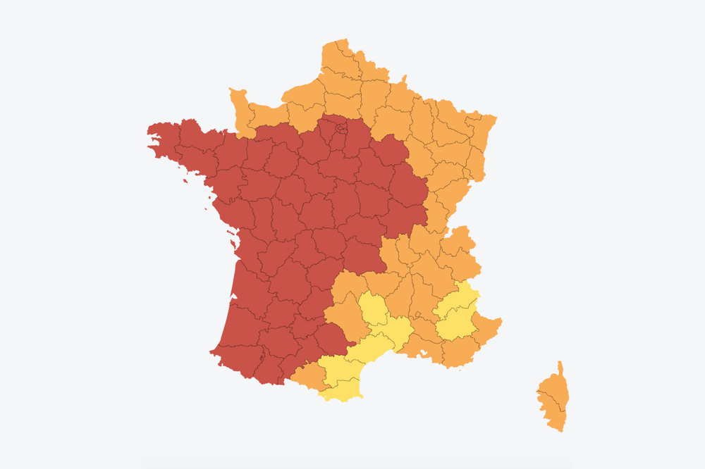La France sous l&rsquo;effet d&rsquo;une canicule exceptionnelle: vigilance rouge dans 49 départements