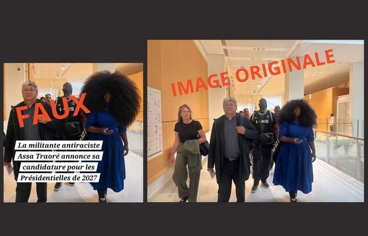 Assa Traoré face à un photomontage raciste et une fausse rumeur