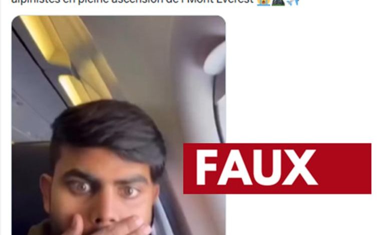 Vidéo d&rsquo;alpinistes filmés depuis un avion : vérification des faits