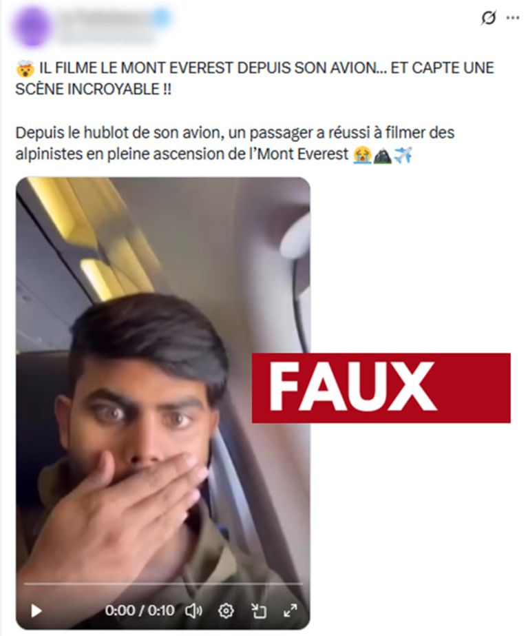 Vidéo d&rsquo;alpinistes filmés depuis un avion : vérification des faits