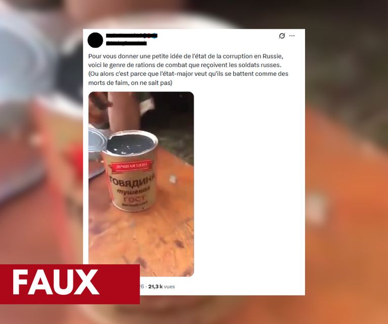 Vérification vidéo: Rations des soldats russes?