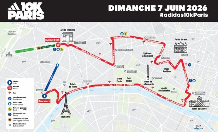 Parcours et Défis du 10K Adidas Paris