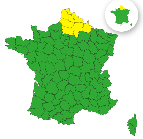 La France en vigilance jaune pour orages le 6 juin 2026