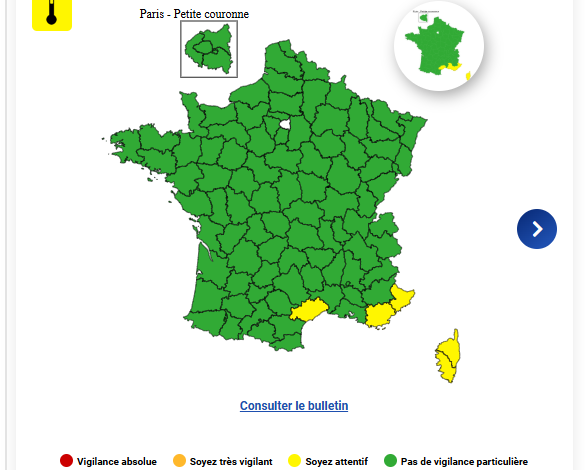 Vigilance canicule et incendies en France