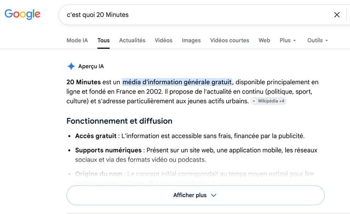 Comment désactiver le mode IA de Google