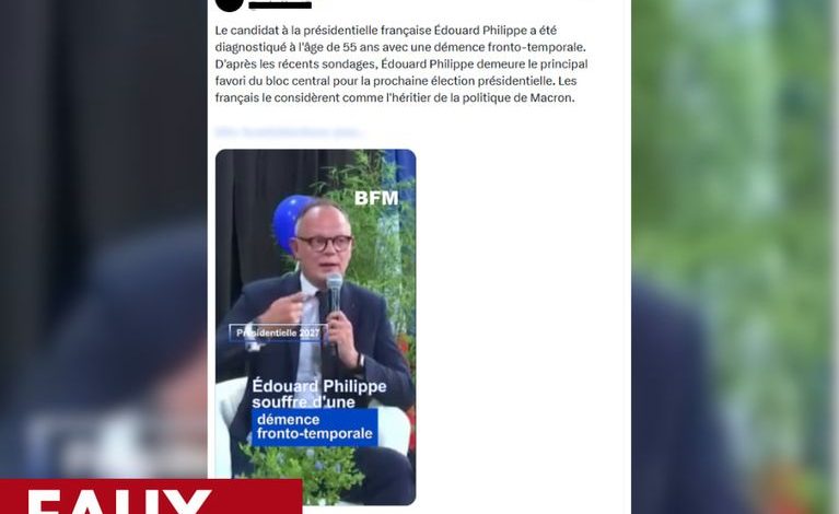 Démenti sur l&rsquo;infox concernant Édouard Philippe