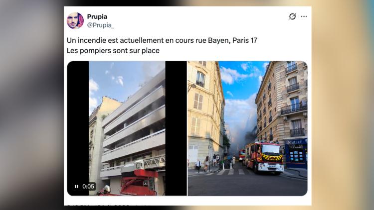 Incendie dans le 17e arrondissement de Paris : intervention des pompiers