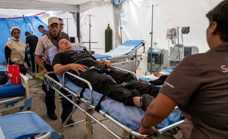 Centres de soins improvisés au Venezuela après le séisme