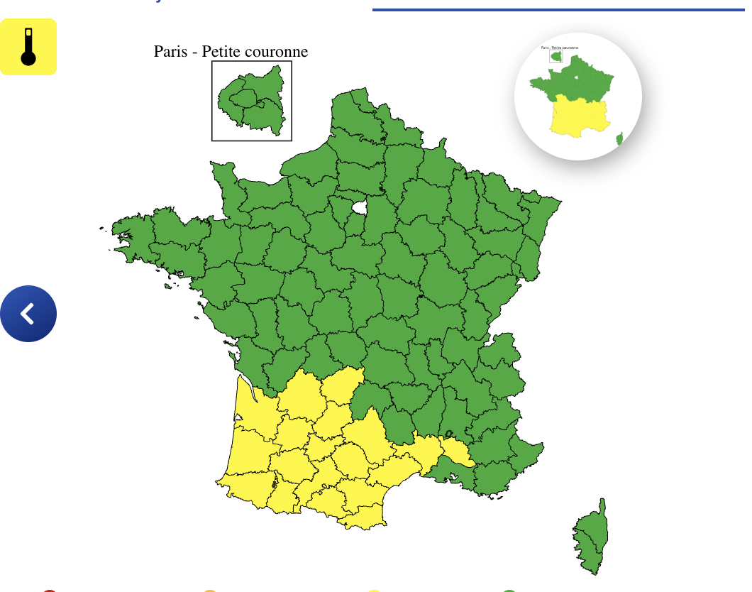 19 départements en vigilance jaune canicule