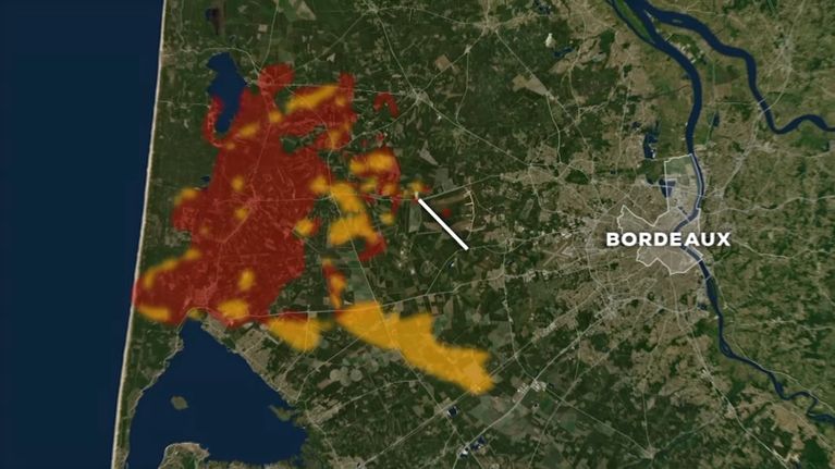 Les efforts pour combattre l&rsquo;incendie en Gironde