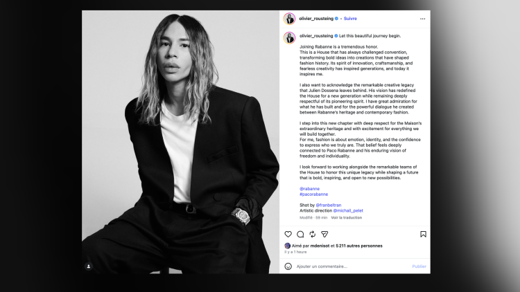 Olivier Rousteing à la tête de Paco Rabanne