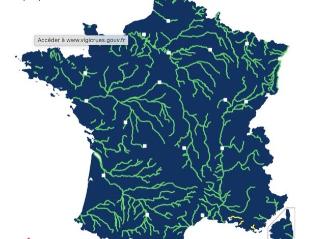 Vigilance jaune pour crues dans deux départements