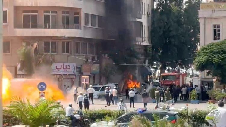 Explosions à Damas lors de la visite de Macron