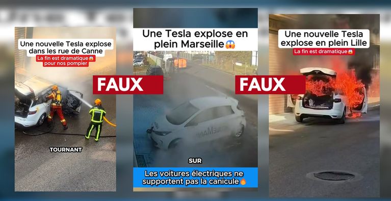 Vérification des vidéos de prétendues explosions de voitures électriques