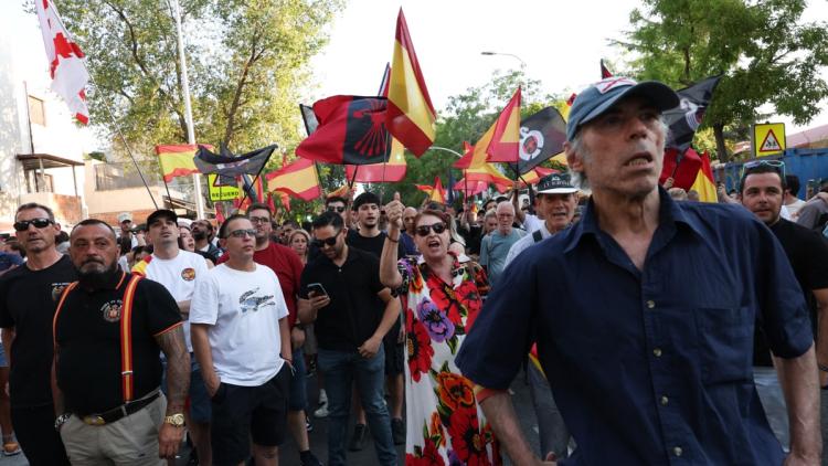 Manifestation anti-migrants devant l&rsquo;ambassade du Maroc à Madrid