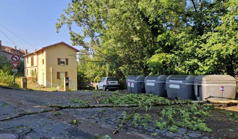Dégâts causés par les fortes pluies dans le Rhône