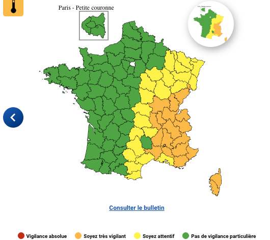 Alerte de canicule dans 22 départements français