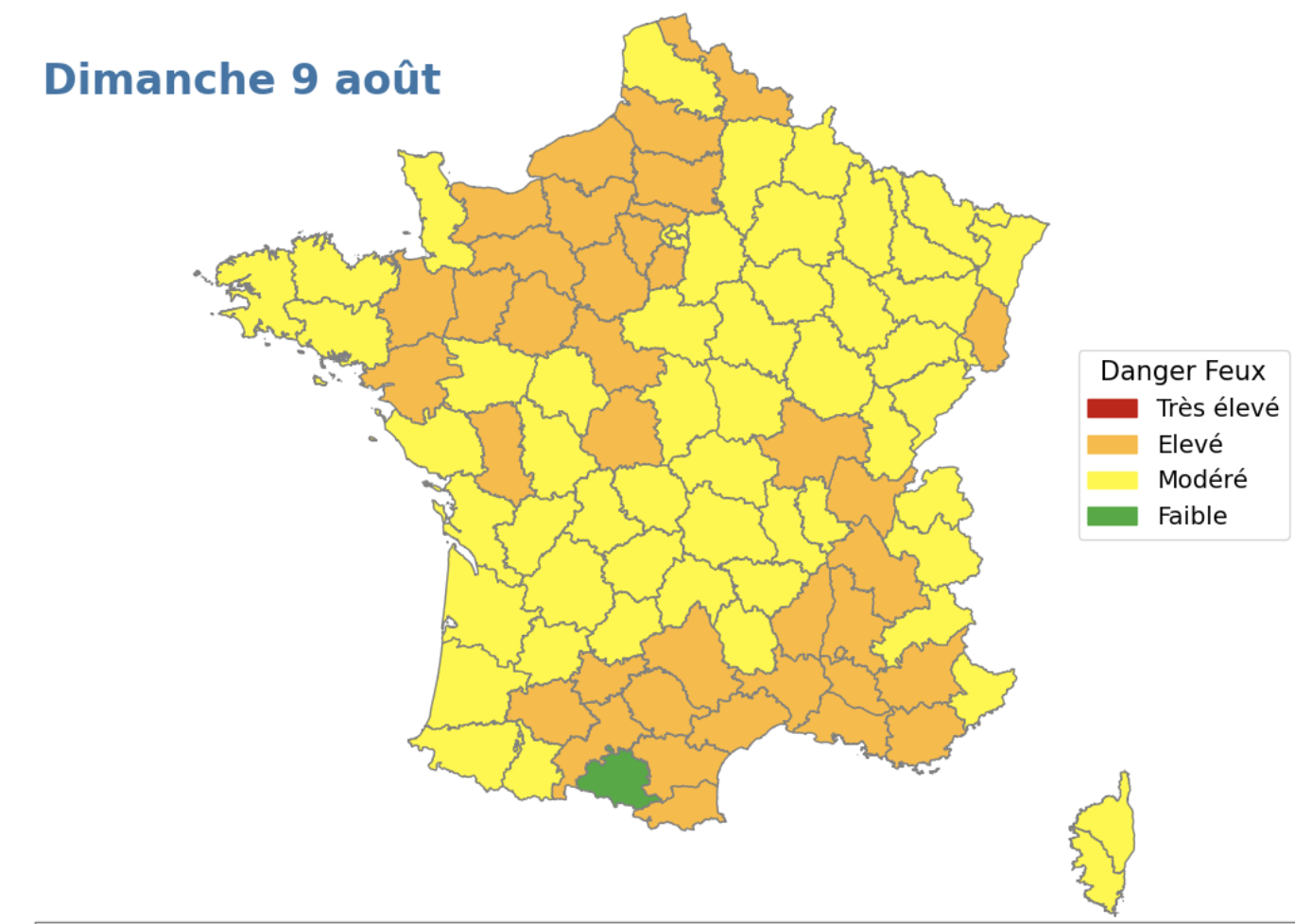 La France face à une menace d&rsquo;incendies et de canicule