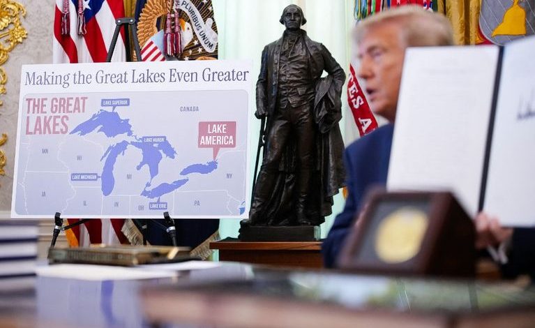Renommage du lac Ontario en lac d&rsquo;Amérique par Donald Trump